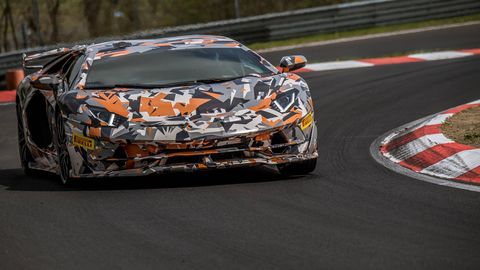 The Lamborghini Aventador SVJ lapped the 'Ring in 6 minutes, 44 seconds.