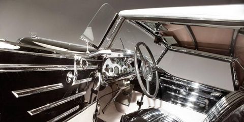 1931 Duesenberg Whittell Coupe, a Model J by Murphy, interior.