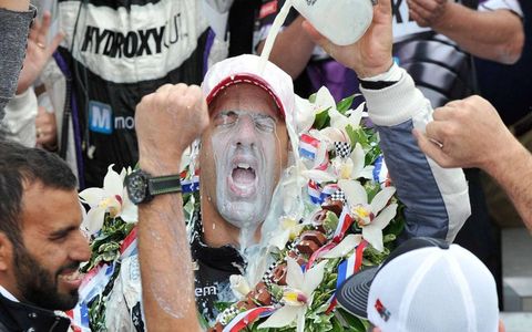 Tony Kanaan enjoyed the milk he's waited 12 years to taste at the Indianapolis 500.
