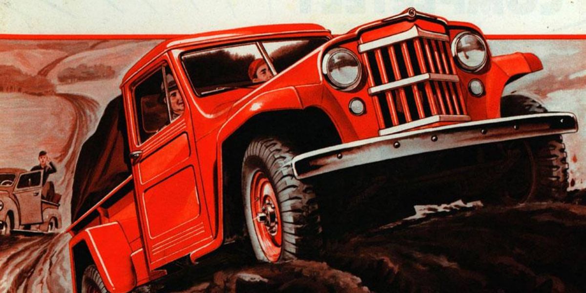 Simple illustrations, exuberant copy: This 1950s Willys Motors brochure is everything we like about vintage advertisements.