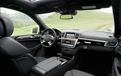 The interior of the Mercedes-Benz GL63.