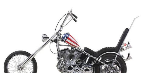A replica of the famous Easy Rider Captain America motorcycle will appear in the Harley-Davidson Museum. While two motorcycles were built for the classic movie, neither one survived the film. In celebration of the film's 30-year anniversary an exact replica was created with the help of Peter Fonda and others who participated in building the original bikes.