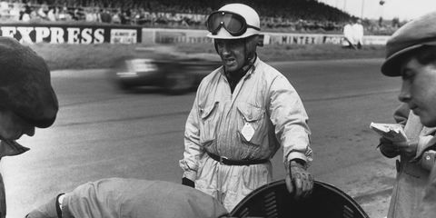Robert Manzon finished 10th at the Formula One British Grand Prix in 1956.