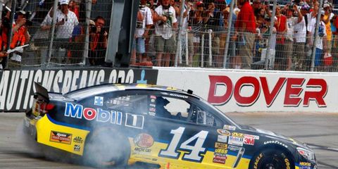 Tony Stewart finally broke through for his first NASCAR Sprint Cup win of the year on Sunday at Dover.