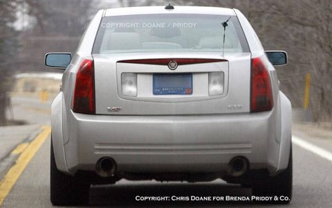 We last encountered the CTS Super V in testing at the N&uuml;rburgring (&#147;Spied: Super V!, May 31, 2004), but this one&#151;spotted recently by an alert spy shooter&#151;appears much closer to production-ready. We&#146;re told it&#146;s the 2007 CTS Super V, and that it is powered by a 7.0-liter 505-hp LS7 V8 lifted directly from the Corvette Z06. The Super V also features custom bodywork, huge rear tires, larger exhaust pipes and an engine sound unlike any other CTS.