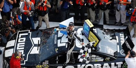 Jimmie Johnson won his 63rd career NASCAR Sprint Cup Series race at Pocono on Sunday.