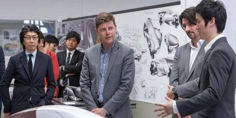 Pictured from Left &#8211; College for Creative Studies Instructor Kunihisa Ito; Andrew Smith, Buick global design director; Bregt Ectors, Buick strategic design manager; and 2030 Buick Urbain concept designer, JinYoon Young.