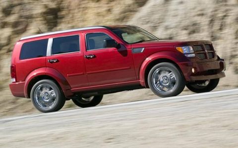 The Dodge Nitro is built on a Liberty that has been stretched four inches, mostly in the wheelbase&#151;the Liberty is 104.3 inches between the wheels, and the Nitro is 108.8. The Nitro tracks about an inch wider, too. While the suspension geometry is basically the same, it is just a little longer in the Nitro. Overhangs are relatively short, so it can probably crawl over a few more rocks than those minivan-based crossover SUVs in the marketplace.