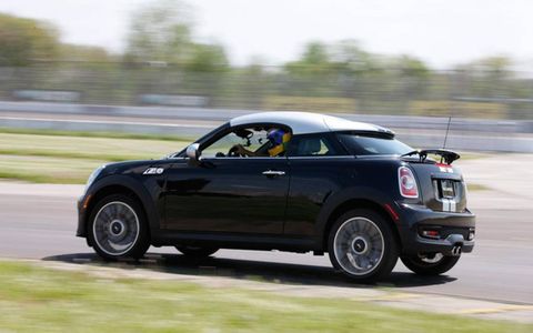 Both Mini and Fiat strapped a turbocharger onto their four-cylinder engines to boost output, to 181 hp for the S coupe and to 160 hp in the Abarth.