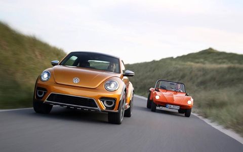 The Dune hits 60 in 7.3 seconds, 0.2 seconds faster than the standard Beetle.