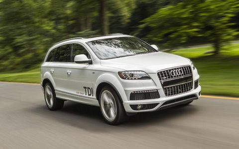 The turbocharged diesel V6 in the 2014 Audi Q7 3.0 TDI Prestige cranks out 240 hp with 406 lb-ft of torque.