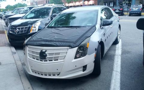 This Cadillac XTS mule was recently spotted in Birmingham, MI.