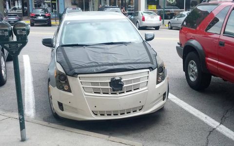 This Cadillac XTS mule was recently spotted in Birmingham, MI.