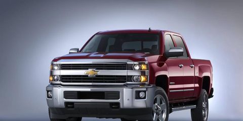 The diesel V6 in the 2015 Chevrolet Silverado 2500HD LTZ produces 397 hp with 765 lb-ft of torque.