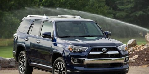 The 2014 Toyota 4Runner Limited receives an EPA-estimated 18 mpg combined fuel economy.