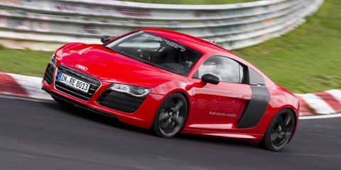 Audi says the electric R8 lapped the Nurburgring in 8 minutes and 9 seconds.
