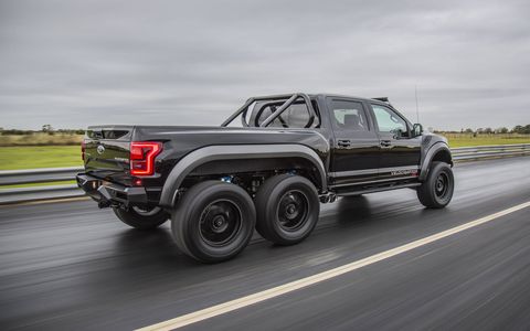 The Velociraptor can be ordered from Hennessey or a Ford dealer.