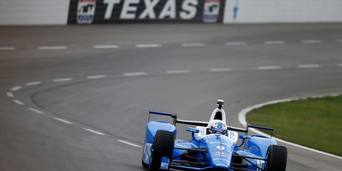 Scott Dixon who starts second Saturday night, has a 'wait and see' attitude when it comes to the new track surface at Texas.