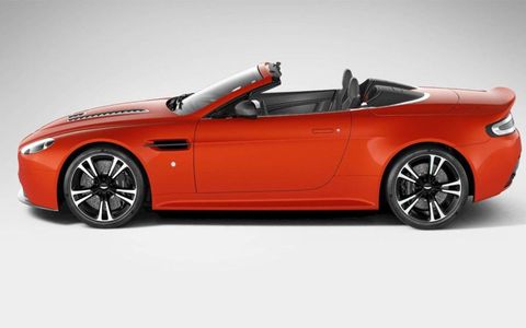 This is reportedly a photo of the 2013 Aston Martin V12 Vantage Roadster.