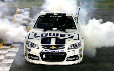 Jimmie Johnson on Saturday night became the first driver since 1982 to win both NASCAR Cup Series races at Daytona.