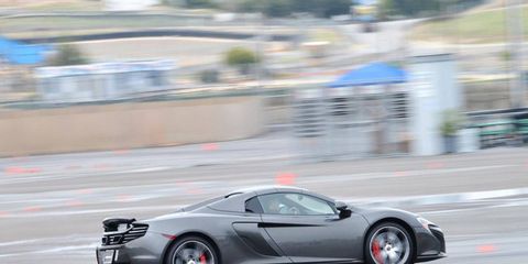 The 650S on the autocross course, where we could powerslide to our heart's content.