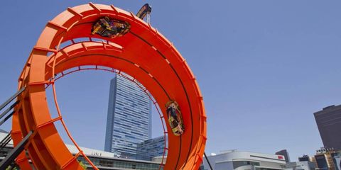 DOULBE DARE // The Hot Wheels Double Dare Loop was a big attraction at this year&#8217;s X Games in Los Angeles.