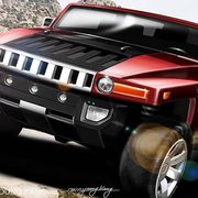 A design proposal sketch for the Hummer HX concept.