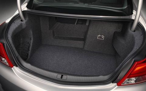 The trunk of the 2012 Buick Regal eAssist.