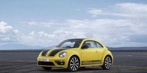The 2014 Volkswagen Beetle GSR puts out 210 hp with 207 lb-ft of torque.