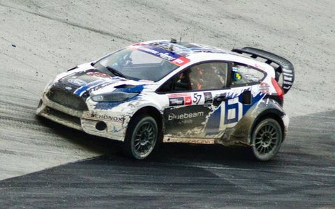 Toomas Heikkinen is on his way to his record third consecutive GRC event win on Saturday at Bristol Motor Speedway.