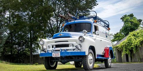 This 1957 International truck has just 9,000 miles on it.