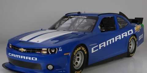 A look at the left-front of the Camaro that will be racing in the NASCAR Nationwide series in 2013.