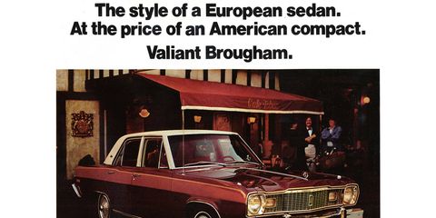The second-to-last model year for the Valiant.