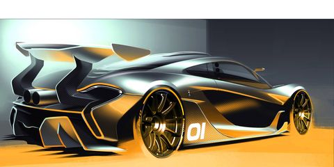 McLaren P1 GTR Concept design sketch.
