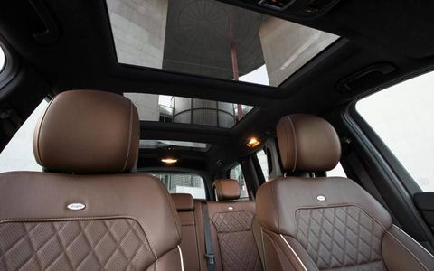 The 2013 Mercedes GL can be had with three sunroofs.