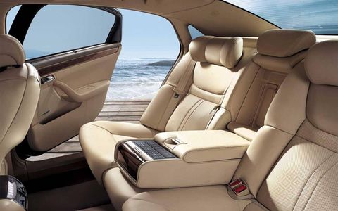 The whole purpose of the car is to coddle the rear seat passengers. With power-adjustable massaging seats.