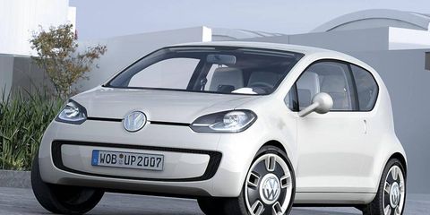 VW's new city car is based on the same platform used by the Up, shown.
