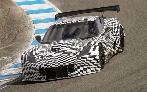 The Corvette C7.R made its on-track debut in Monterey, Calif., on Saturday.
