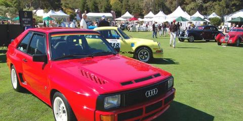 1984 Audi Sport Quattro Coupe from the 2007 Pebble Beach Automotive Weekend. A Rally Monte Carlo tribute.