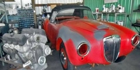 The whole package: A "complete for the most part" 1956 Lancia Aurelia B24 Spyder project.