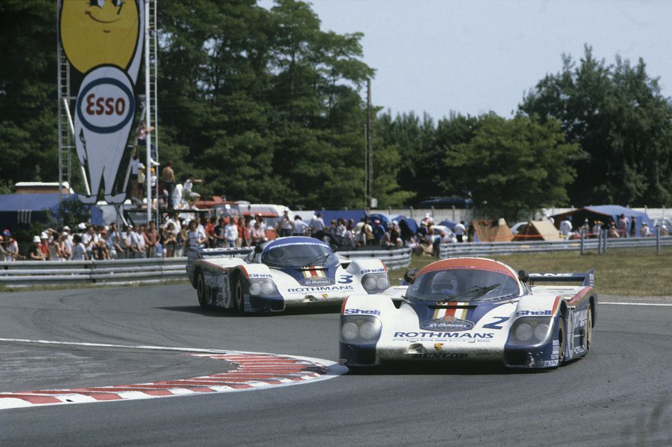 Porsche 956s win at the 1982 Le Mans race