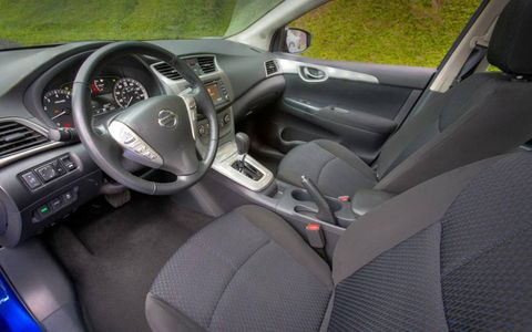 A interior view of the 2013 Nissan Sentra.