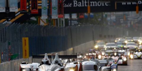 The start of the Baltimore Sports Car Challenge presented by SRT on the streets of Baltimore on Saturday.