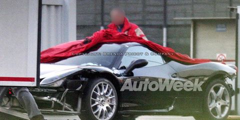 A glimpse of a prototype of the upcoming Ferrari F450.