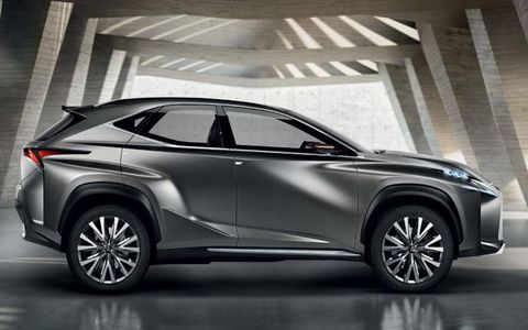 The Lexus LF-NX concept crossover will debut at the Frankfurt auto show on Sept. 10.