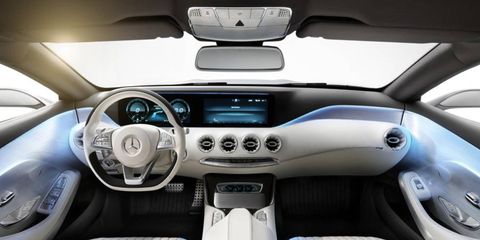 The interior changes are more than subtle in the Mercedes-Benz Concept coupe.