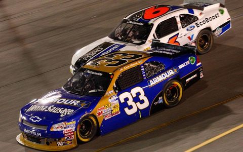 It was Kevin Harvick (33) and Ricky Stenhouse Jr. down the stretch at Richmond.