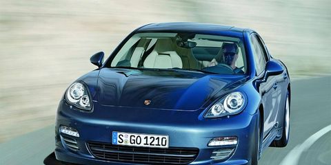 Volkswagen will buy an initial stake of 42 percent in Porsche's sports-car business. The Porsche Panamera is shown.