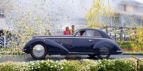 The 2008 Pebble Beach Concours d'Elegance Best of Show winner was a 1938 Alfa Romeo 8C 2900B Touring Berlinetta owned by Jon and Mary Shirley of Medina, Wash.