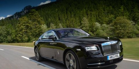 New 2014 Rolls-Royce Wraith coupe on the Alpine roads of Austria.